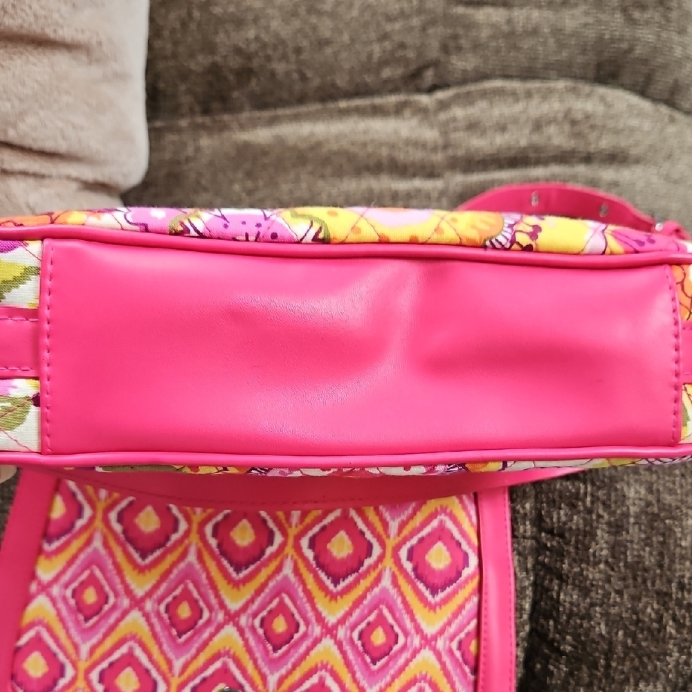 Vera Bradley Crosstown Pink Floral Crossbody Handbag - Picture 10 of 15